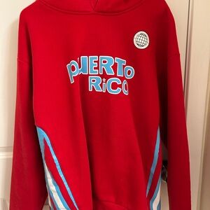Bad Bunny Puerto Rico Red Graphic Hoodie Sweater